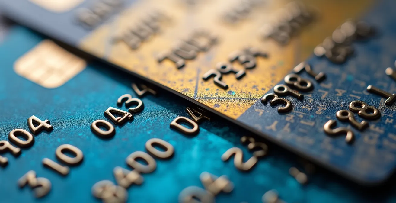 Makroaufnahme von überlappenden Versicherungsdokumenten, die Redundanz symbolisieren