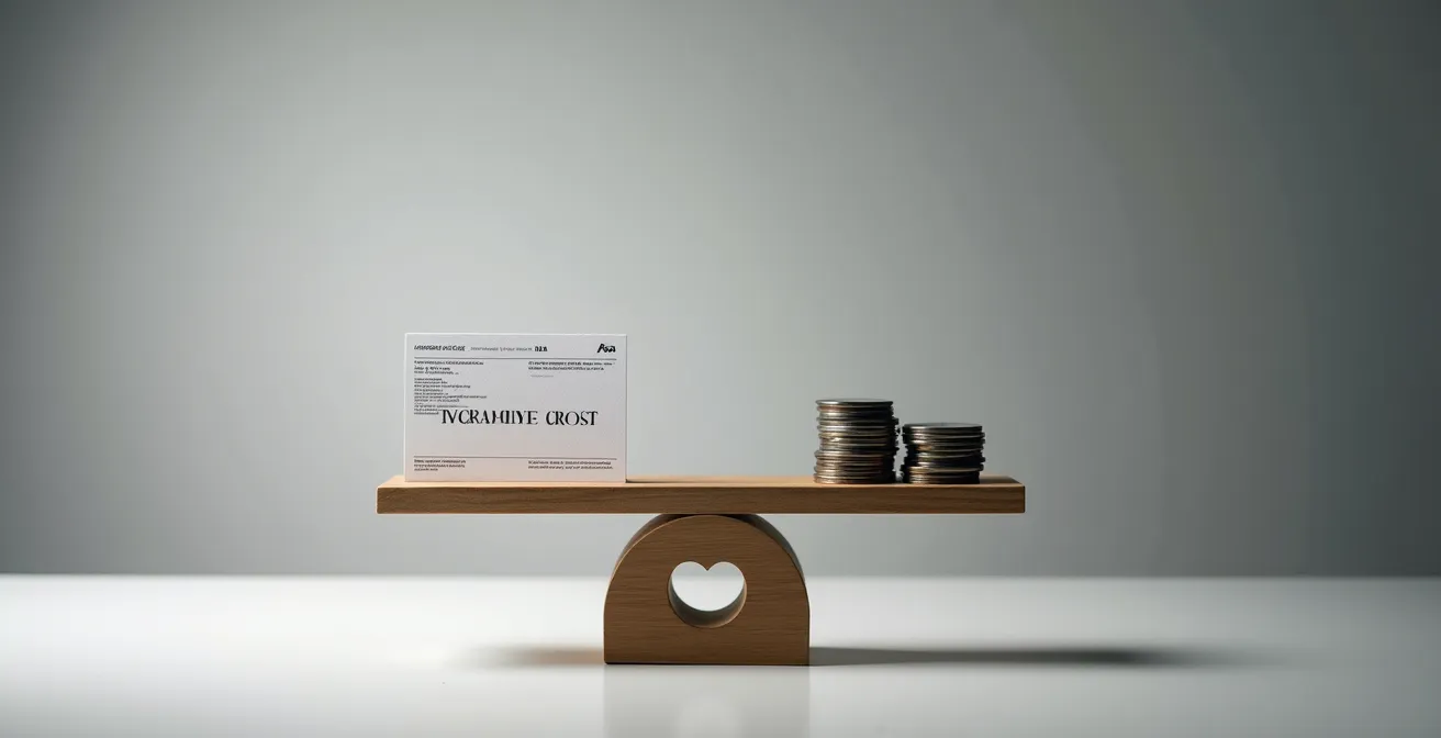 Symbolische Darstellung der Balance zwischen Versicherungskosten und Fluktuationsrisiken