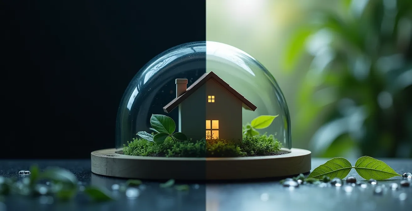 Symbolische Darstellung des Versicherungsschutzes bei Elementarschäden